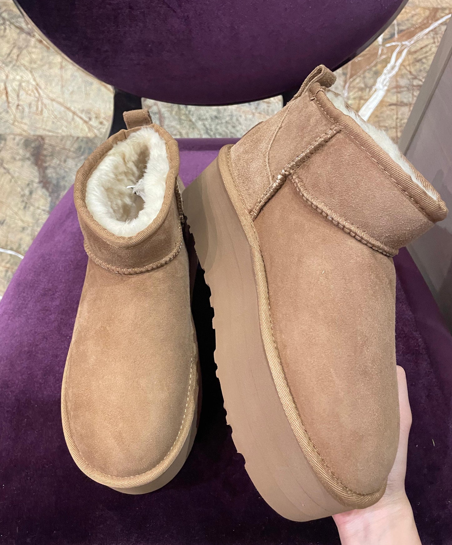 UGGS Classic Ultra Mini Platform Chestnut Boot