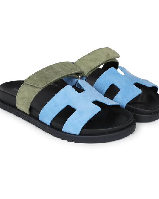 Hermes Chypre Suede Green x Blue