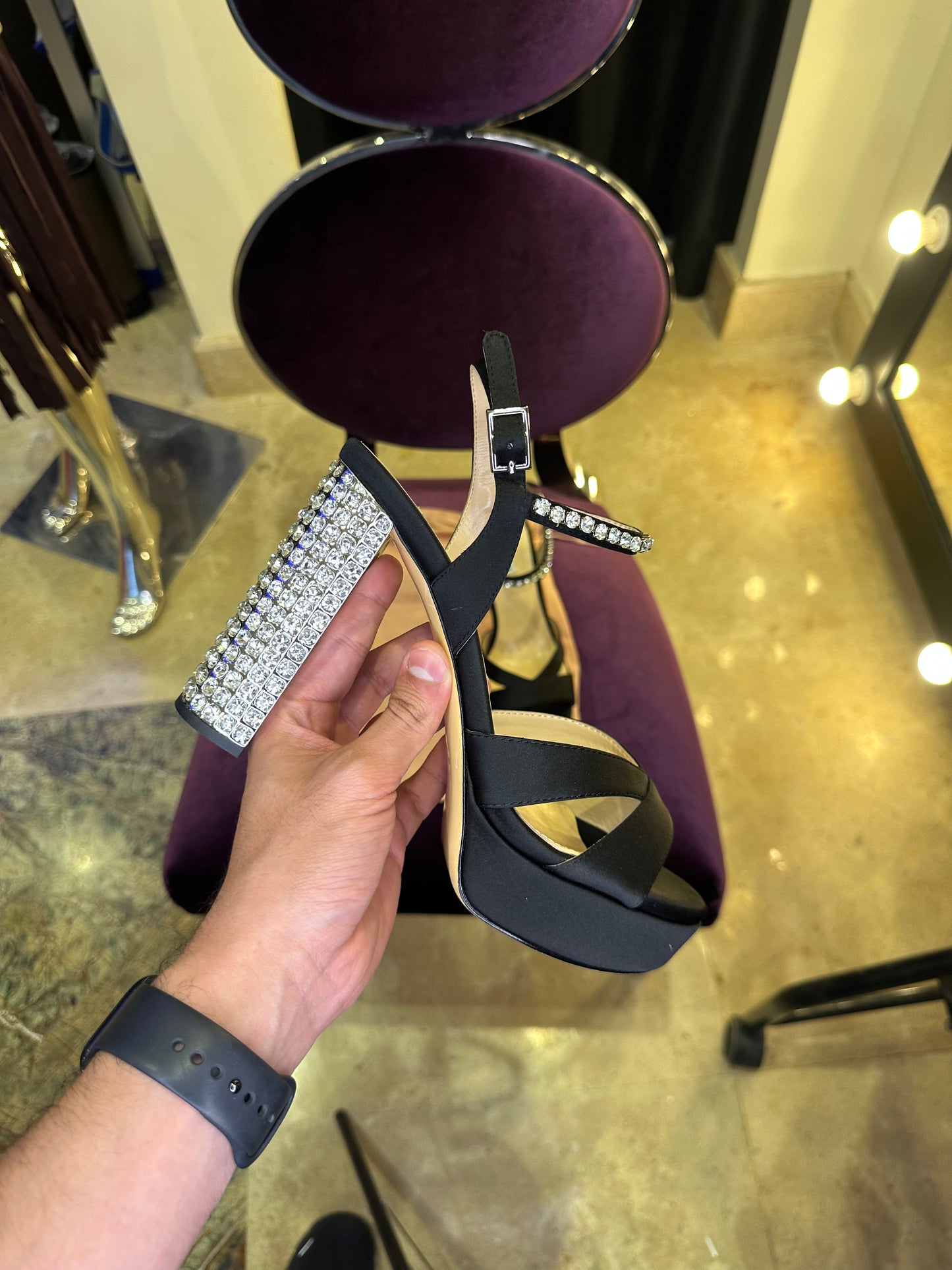Miu Miu Diamond Platform Heels
