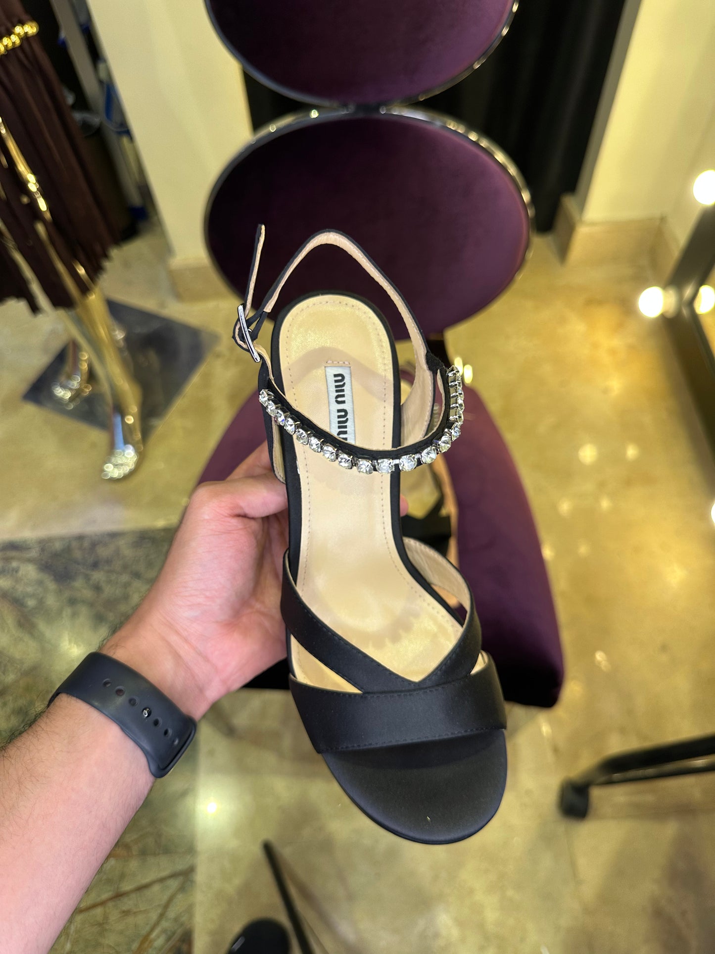 Miu Miu Diamond Platform Heels