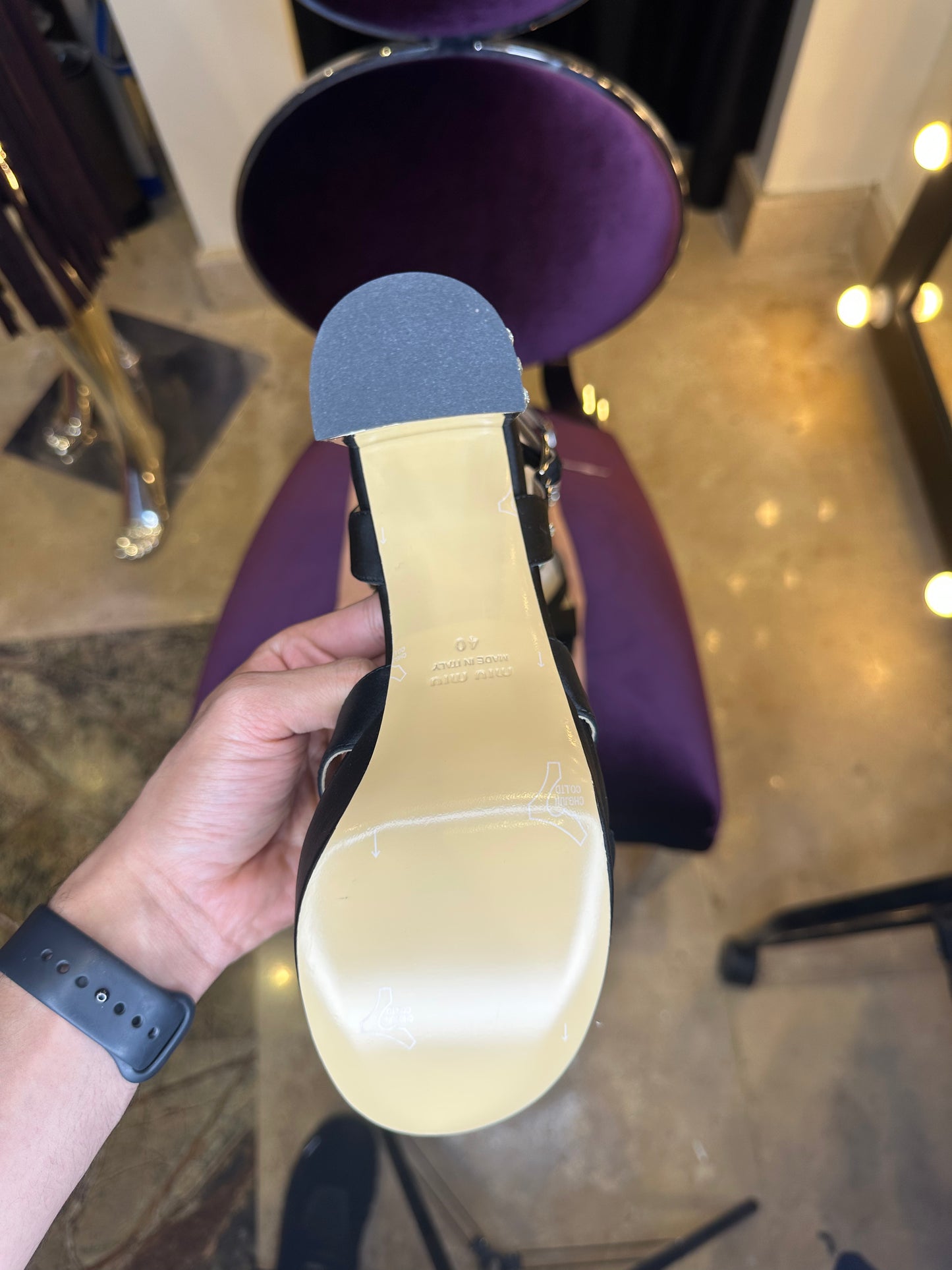 Miu Miu Diamond Platform Heels