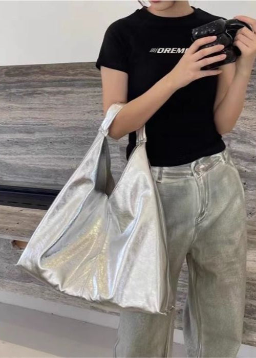Silver Large Hobo Bag