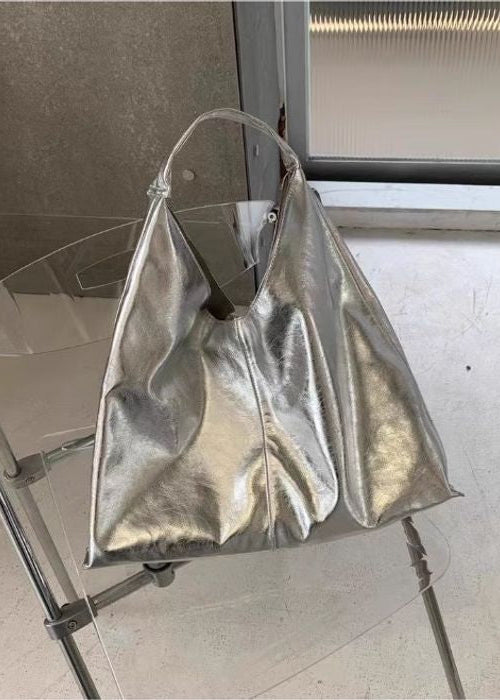 Silver Large Hobo Bag