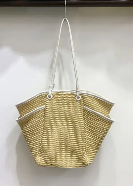 White Raffia Bag