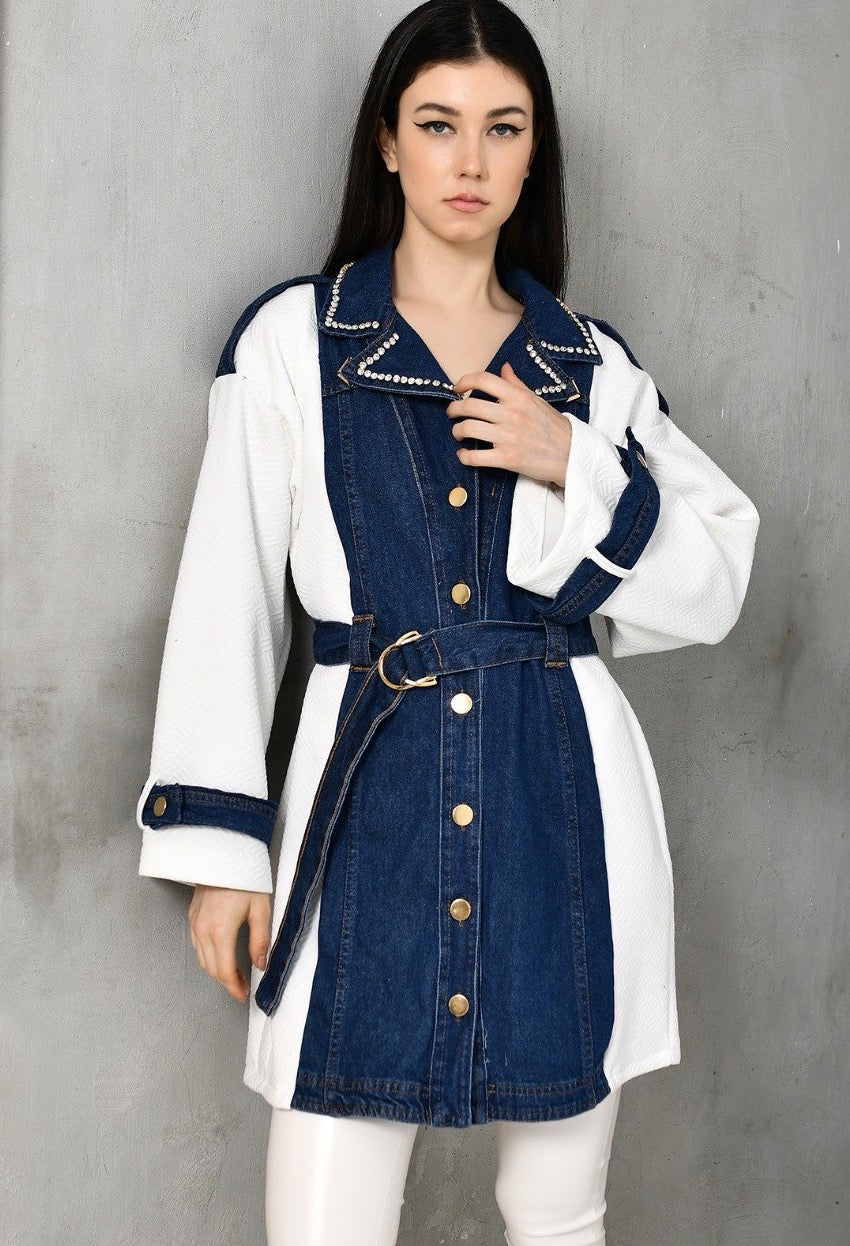 White x Jeans Jacket