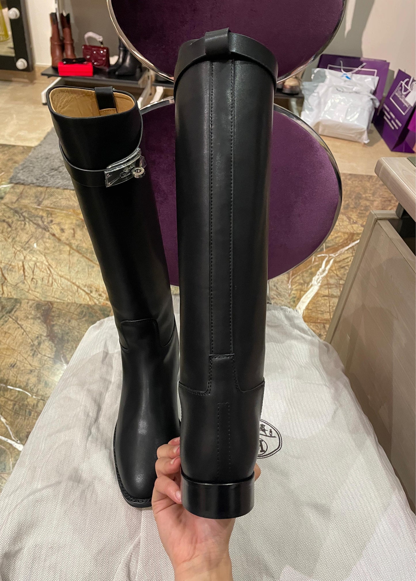 Hermes Black Jump Boot