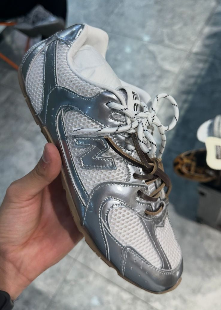 New Balance x Miu Miu Silver Sneaker