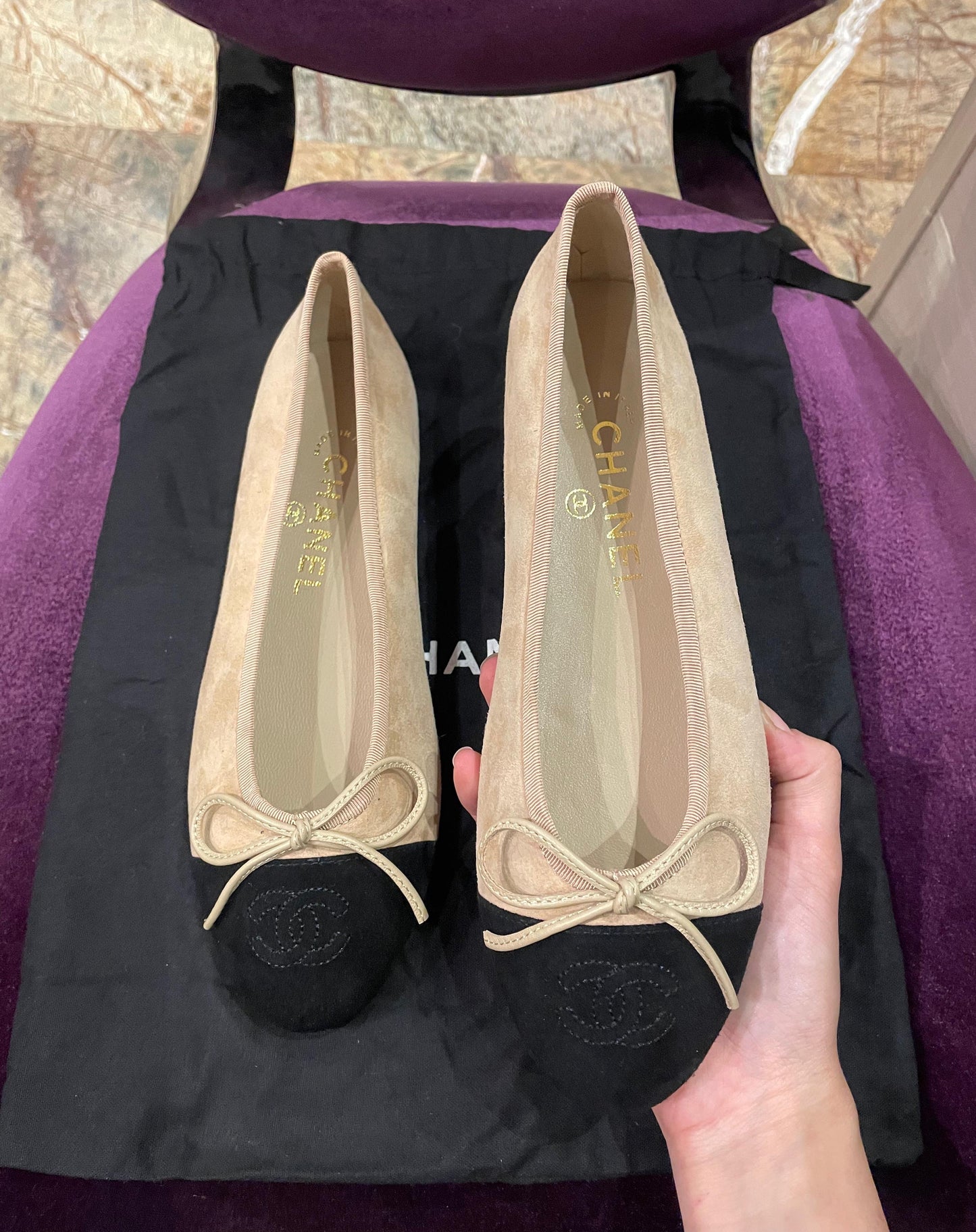 Chanel Ballerina Suede Classic