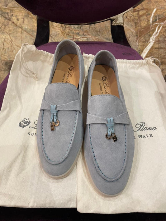 Lora Piana Summer Walk Baby Blue Loafer
