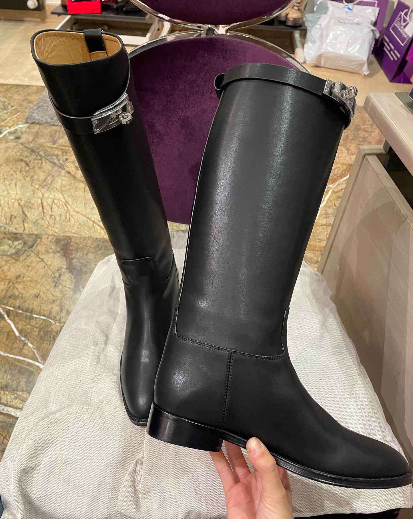 Hermes Black Jump Boot