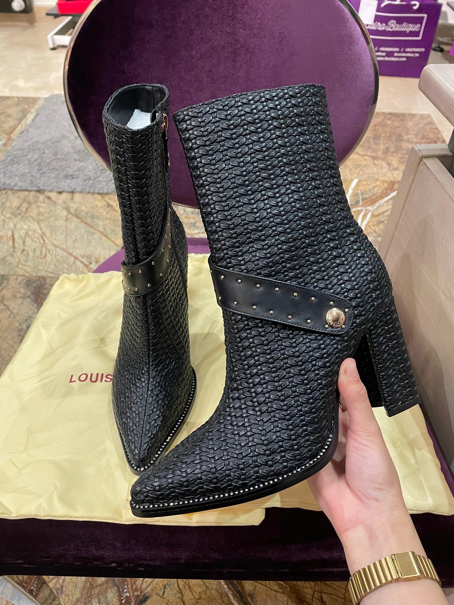 Louis Vuitton Flower Heeled Boot