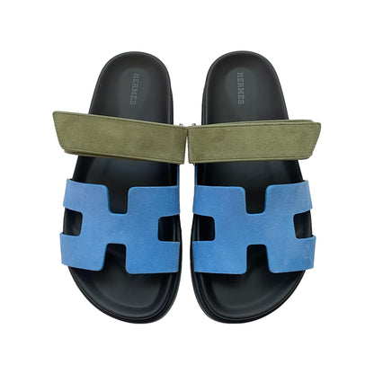 Hermes Chypre Suede Green x Blue