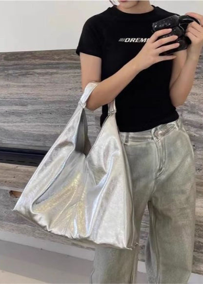 Silver Large Hobo Bag
