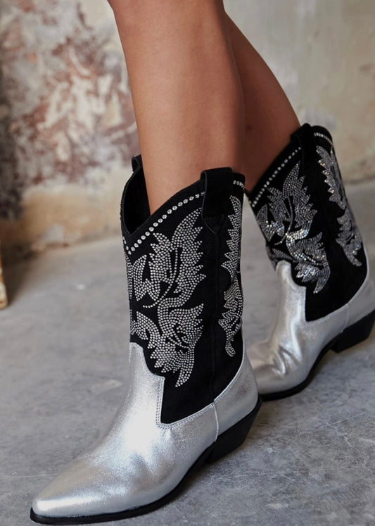 Cowboy Silver Boots