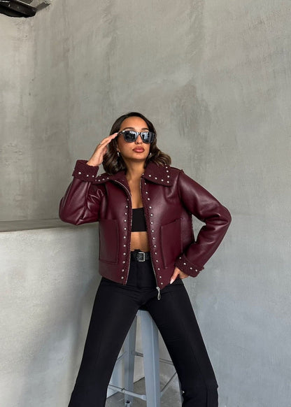 Burgundy Leather Jacket