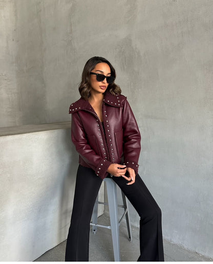 Burgundy Leather Jacket