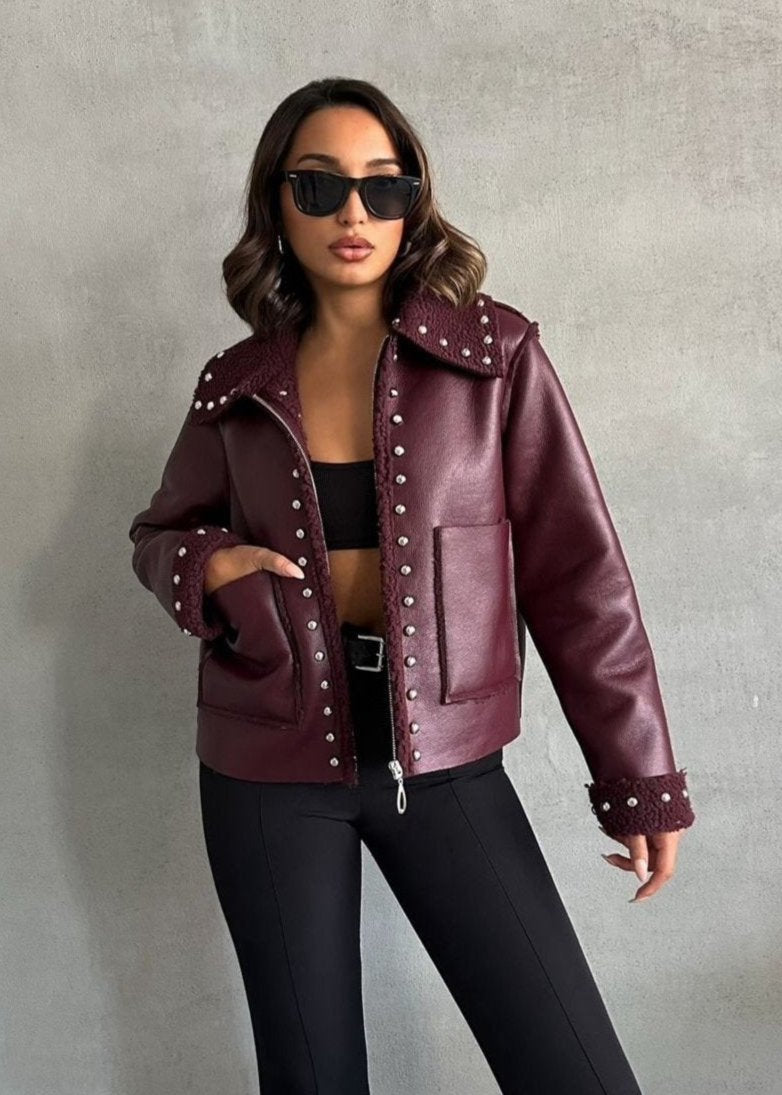 Burgundy Leather Jacket