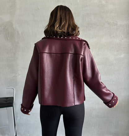 Burgundy Leather Jacket