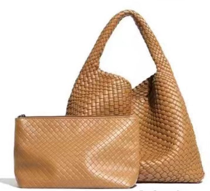 Braided Brown Leather Bag