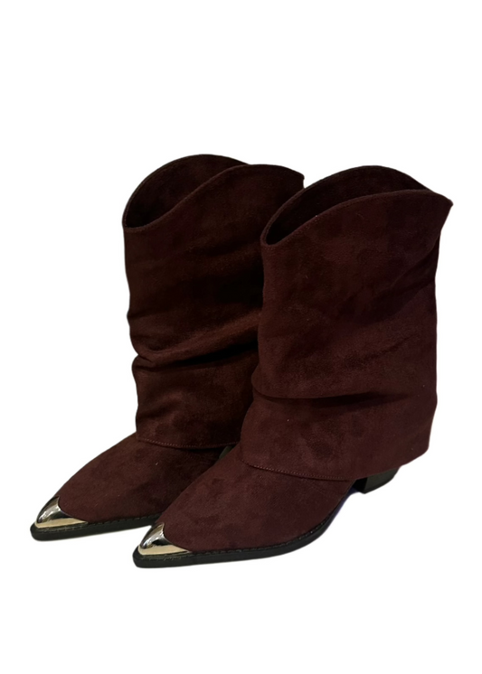 Suede Burgundy Boots