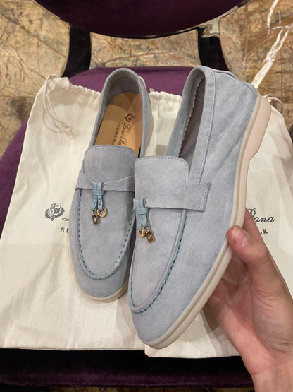 Lora Piana Summer Walk Baby Blue Loafer