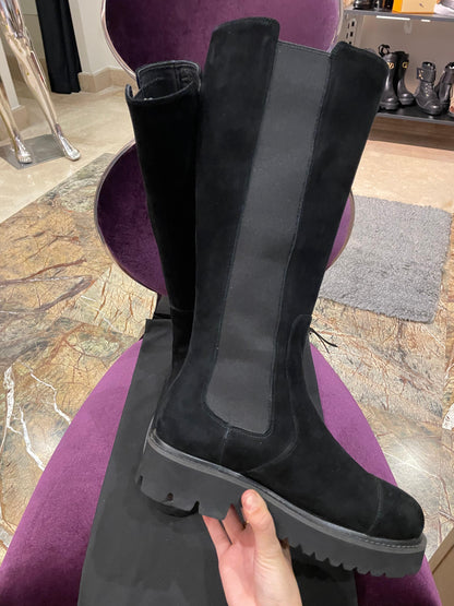 Chanel Suede Mid-Length Boots