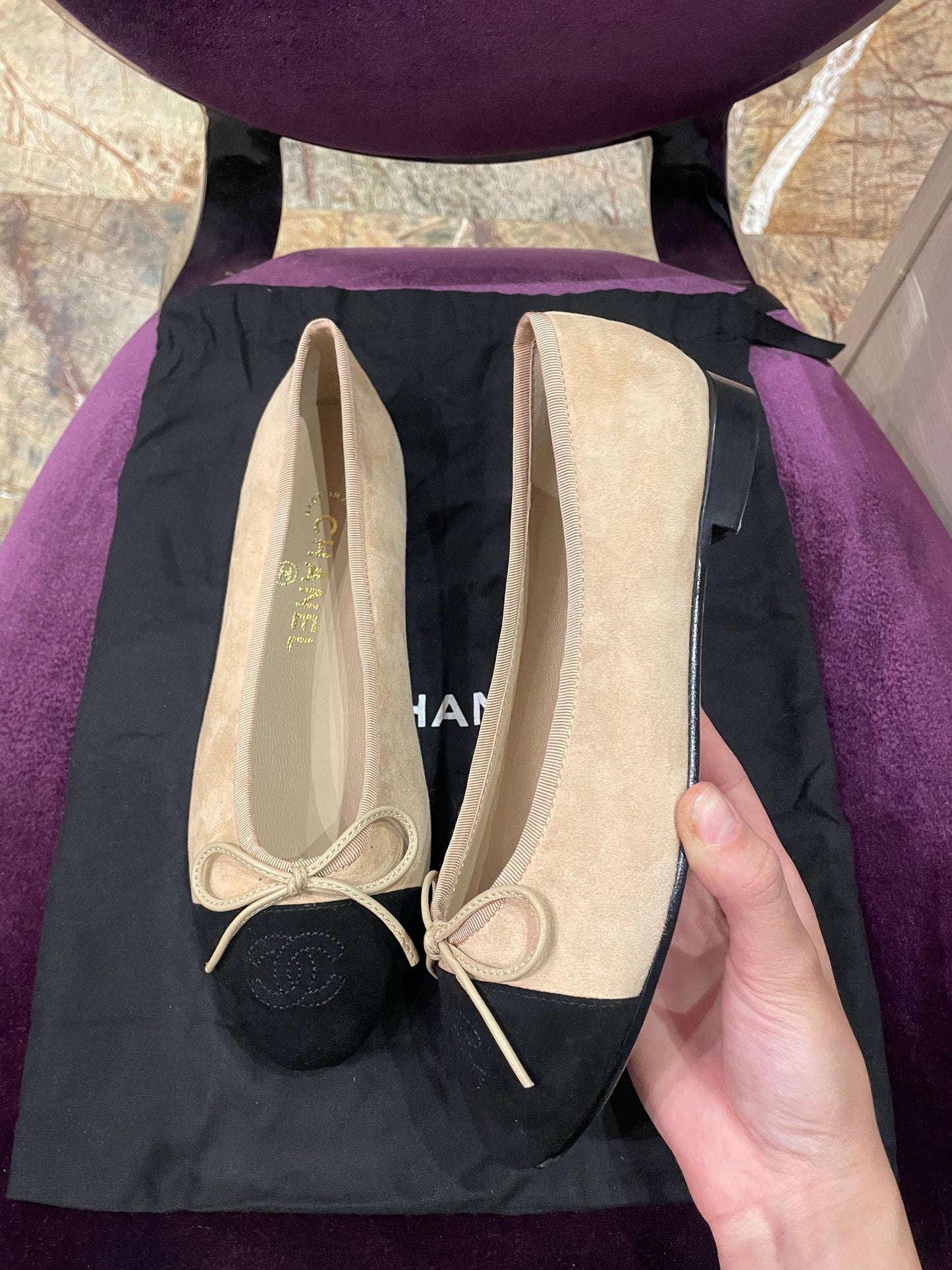 Chanel Ballerina Suede Classic