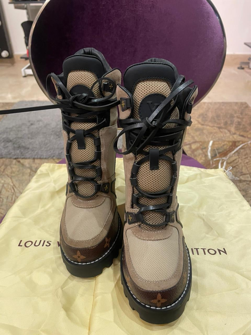 Louis Vuitton High Heels Earthy Boot