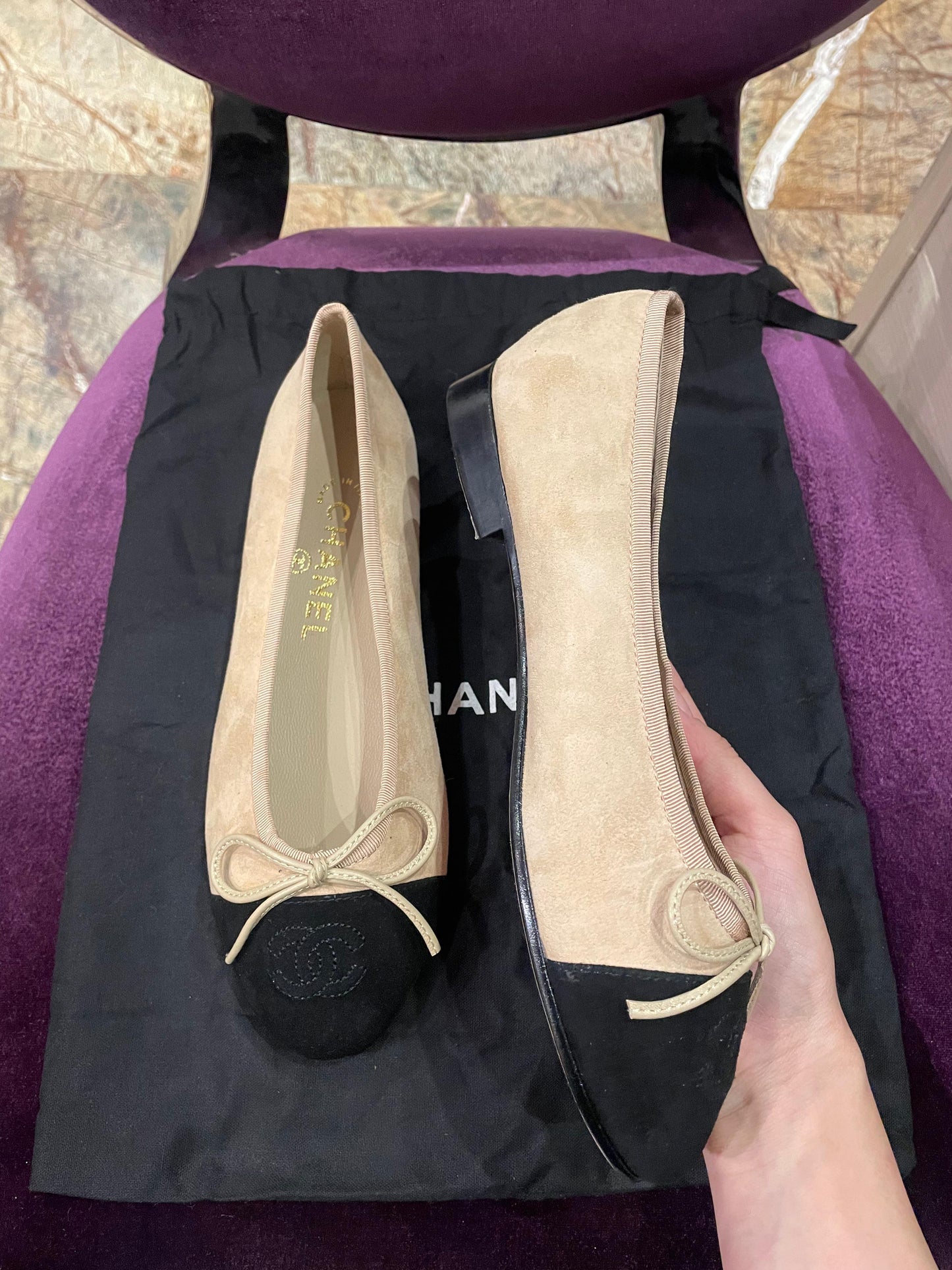 Chanel Ballerina Suede Classic