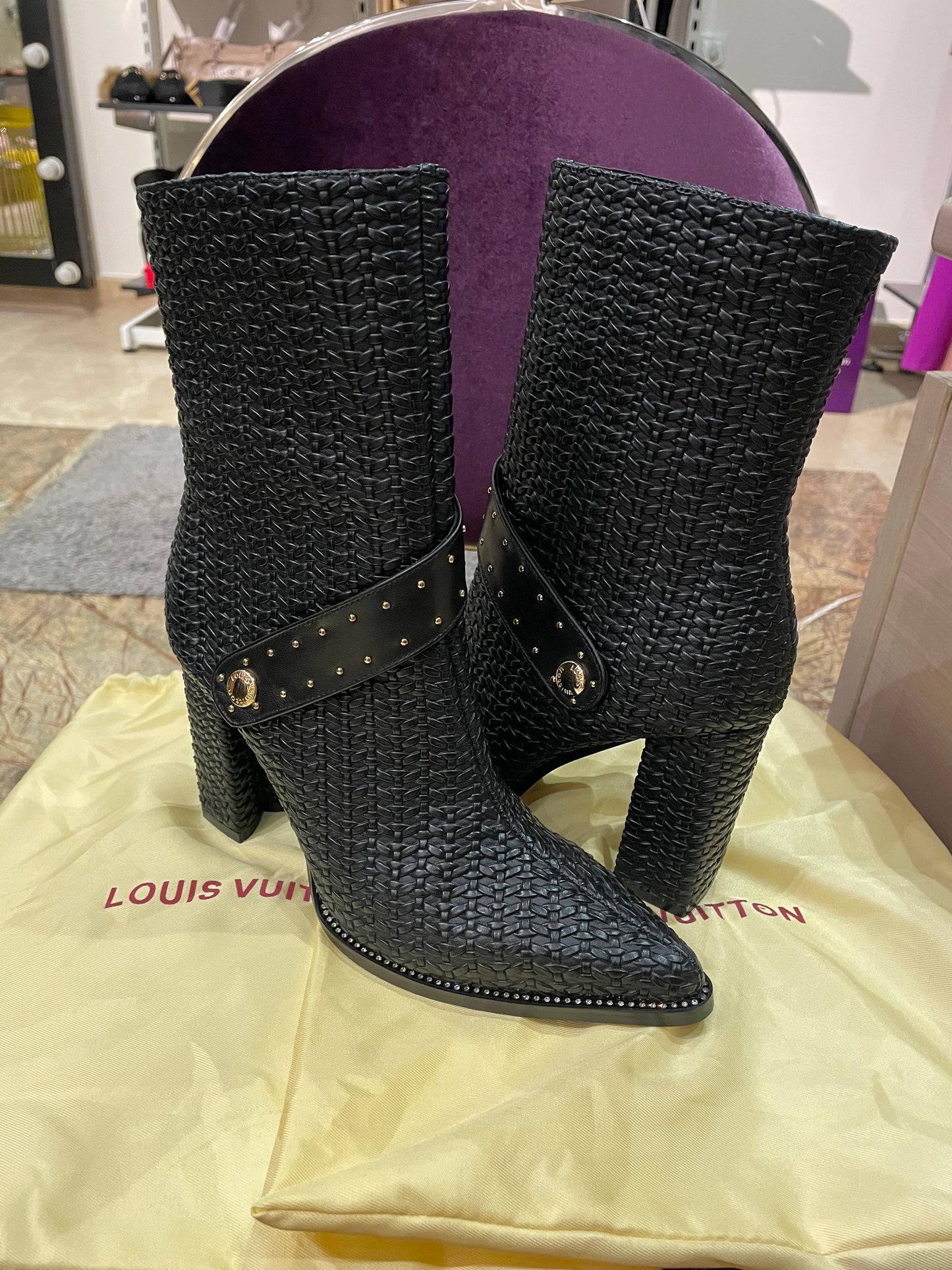 Louis Vuitton Flower Heeled Boot