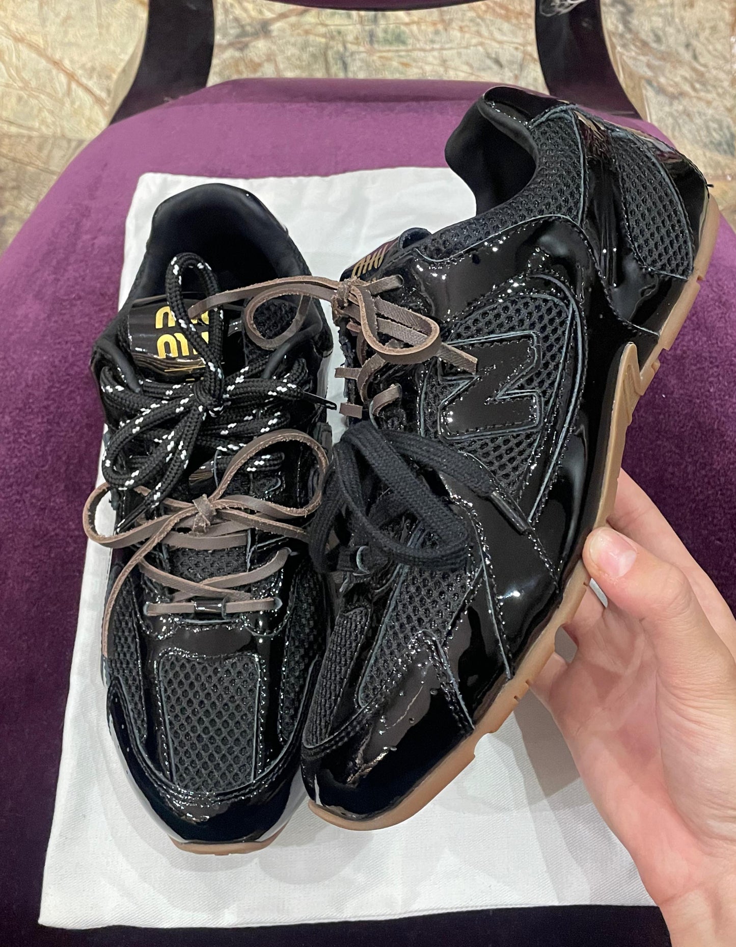 New Balance x Miu Miu Black Sneakers